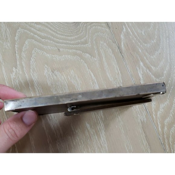 900 90% Purity Coin Silver Picture Frame 68 grams Vintage 4x5 Image Marked - Picture 9 of 12